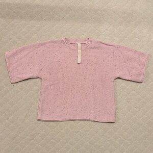 Millk 6Y Pink Sprinkle Knit Tee